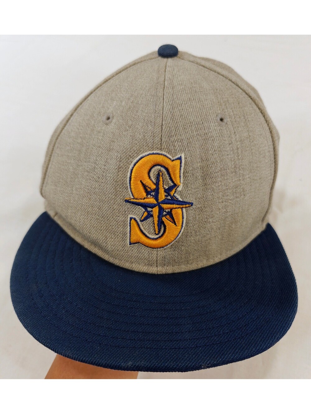 New Era 9FIFTY Seattle Mariners Snapback Hat - Grey and Navy Blue